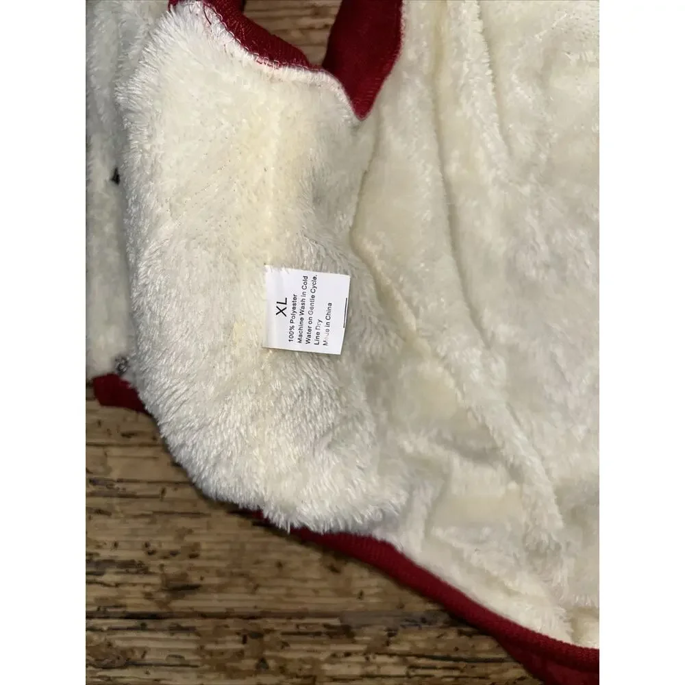 Unbranded Dog Puffer Fleece Jacket With Lining Size XL Red